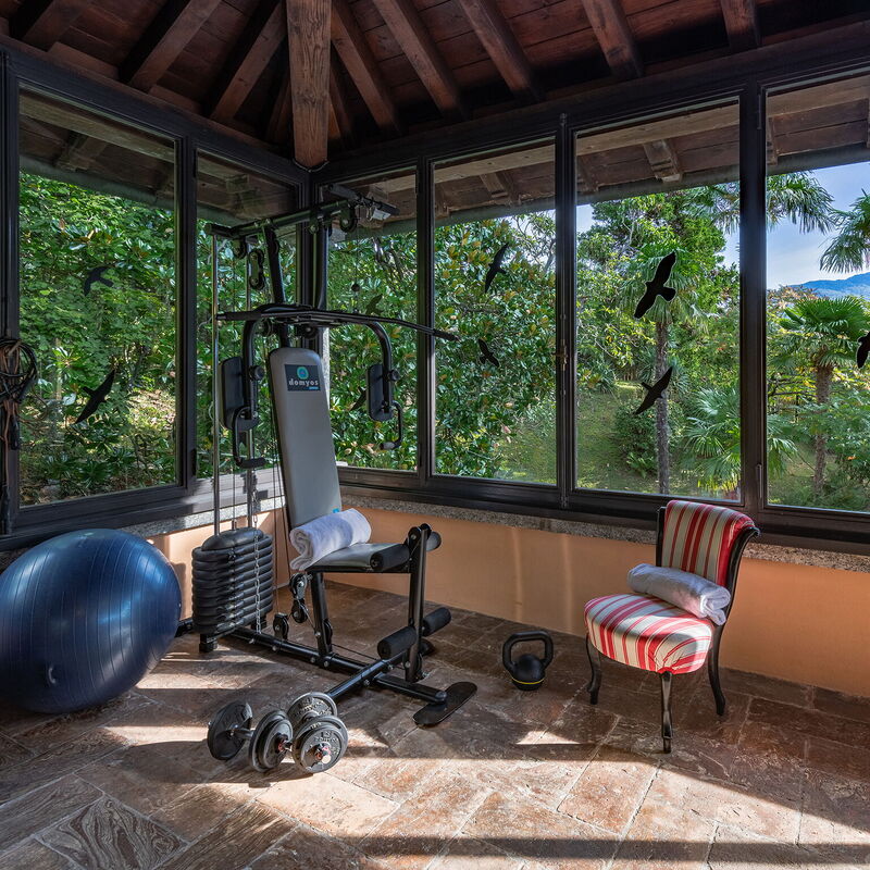 Villa Menaggio - By Belcantovillas: Equipped gym of the holiday villa on Lake Como.