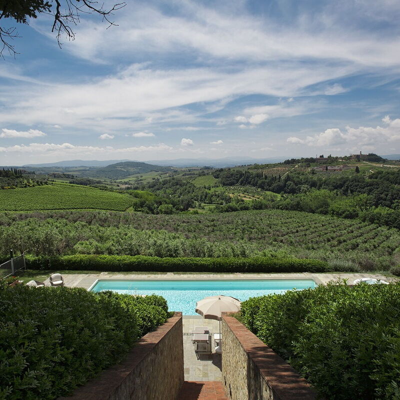 Villa Gazebo - By Belcantovillas: Stunning scenic view of the Chianti area from the splendid holiday villa in Tuscany.