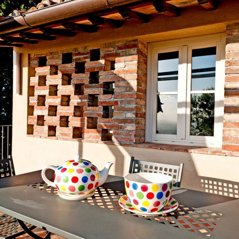 Villa Sunflower - By Belcantovillas: Outdoor patio of the villa for rent in the Tuscan countryside - Sunbathing.