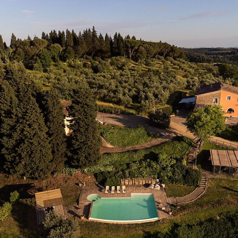 Villa Sun & Sun 2 Pools - By Belcantovillas: Magnificent overview of villa with pool for rent in Tuscany