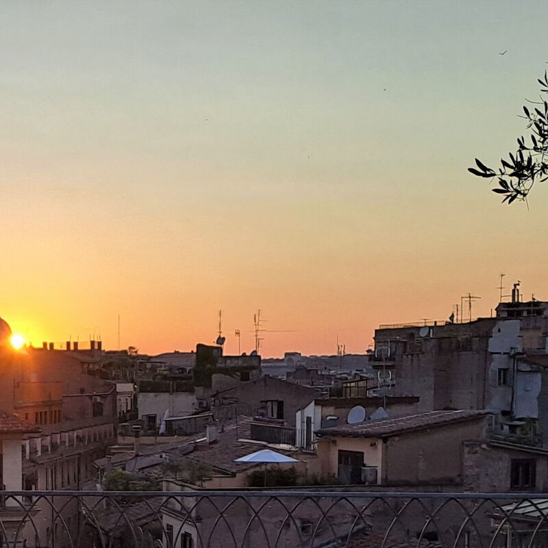Terrace Apartment On The Monuments Of Rome - Belcantovillas: The stunning view of Rome from the terrace.
