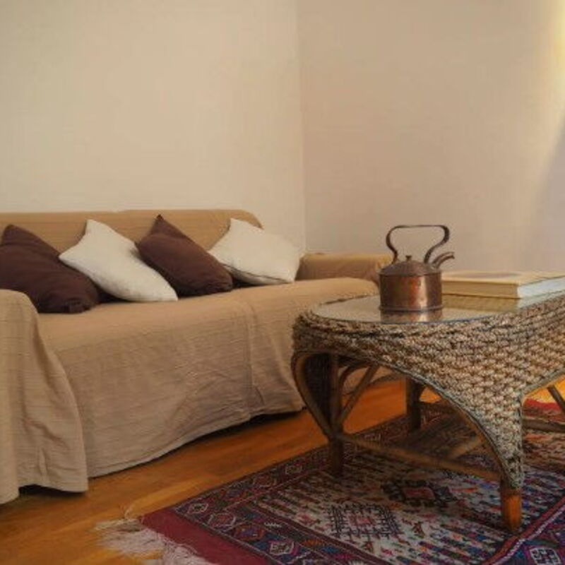 Terrace Apartment On The Monuments Of Rome - Belcantovillas: Delightful sofa bed in the holiday apartment in the center of Rome.