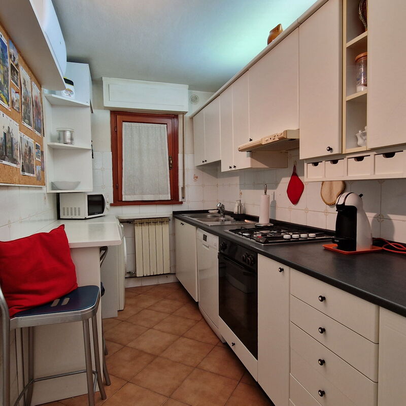 Foscolo Steps To The Sea: Cozy and fully equipped kitchen, part of a large apartment close to the sea.