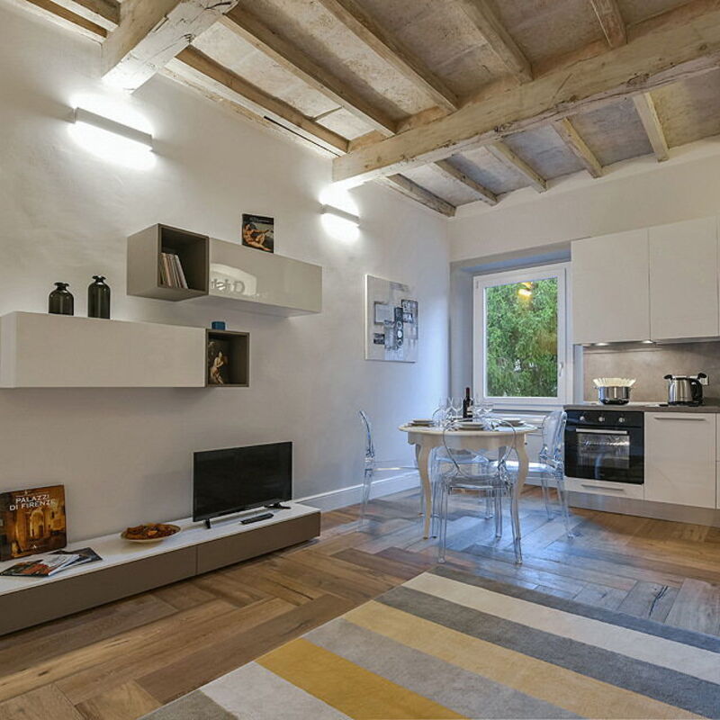 Pitti Flat -by Belcantovillas: Dining Room, Kitchen, Living Room