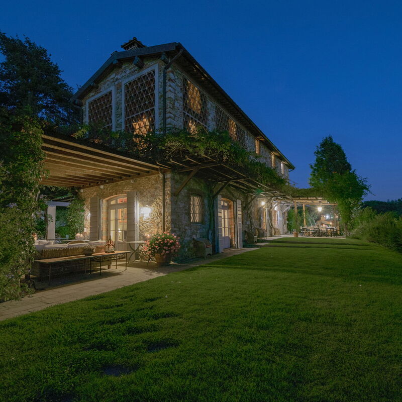 Luxury Pool Villa Oliveto 12 - Belcantovillas: Balcony / Terrace / Patio, Building Exterior, Garden, Main Entrance, Outdoor, Spring, Summer