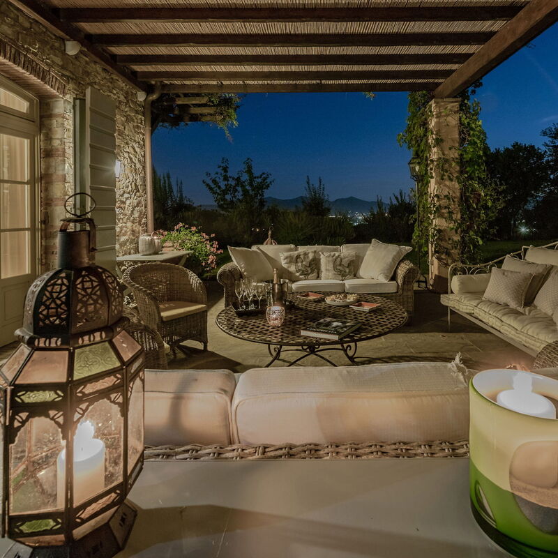 Luxury Pool Villa Oliveto 12 - Belcantovillas: Balcony / Terrace / Patio, Building Exterior, Living Room